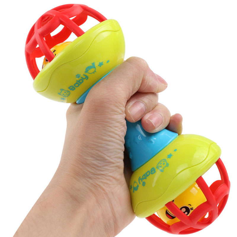 ของเล่นเขย่ามีเสียง ส่งเสริมพัฒนาการเด็กประสาทสัมผัสสำหรับเด็ก, ออกแบบให้มีสีสันน่ารัก, 2 ด้าน   Baby Rattle Sensory Developmental Kids Toy, Colorful Cute Design, 2-Sided สี Red สี Red