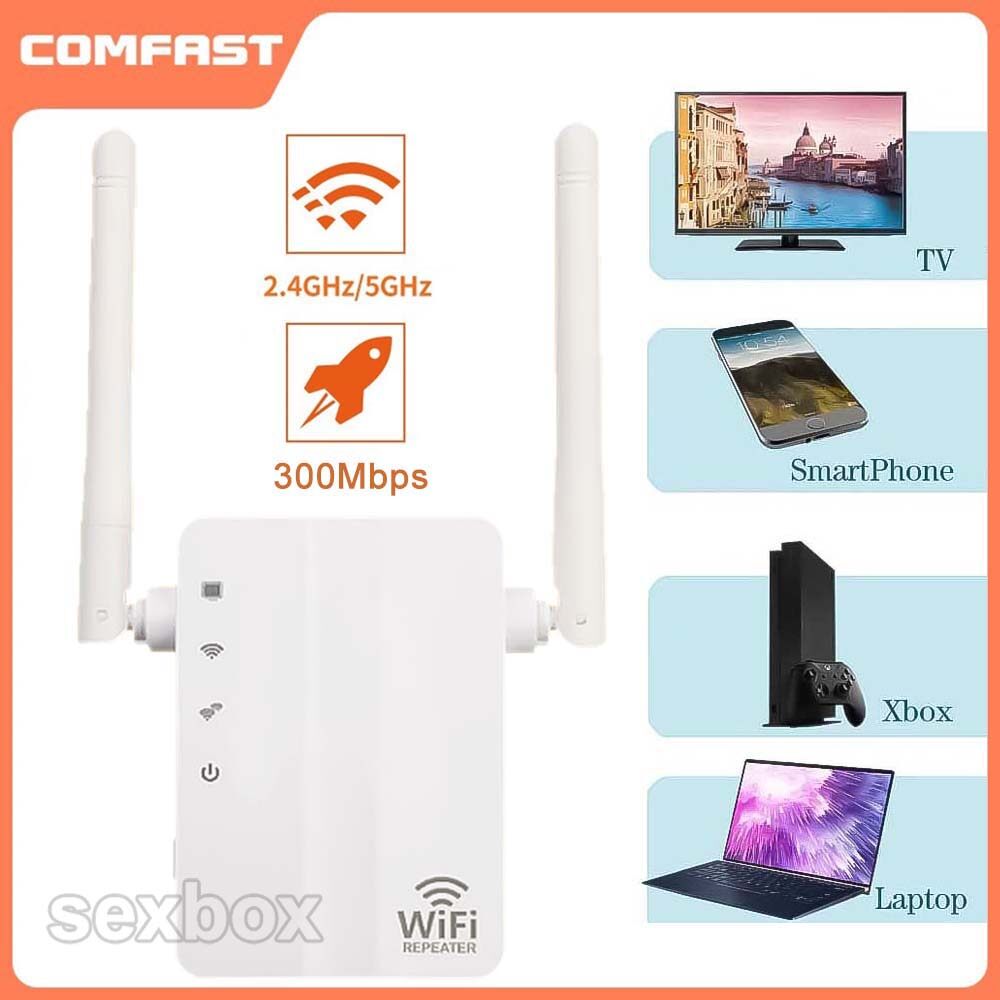 2.4G 5G ตัวปล่อยสัญญาWifi 300Mbps ไร้สาย Wi-Fi ตัวขยายสัญญาณ 5Ghz Long  Range Extender 300M Wifi Repeater Wifi Amplifier Wifi ขยายสัญญาณ Wifi  ตัวกระจายสัญญาณ - Xrcb - Thaipick