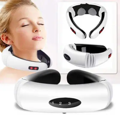 Electric Pulse Back and Neck Massager Far Infrared Heating Pain Relief Tool Health Care Relaxation