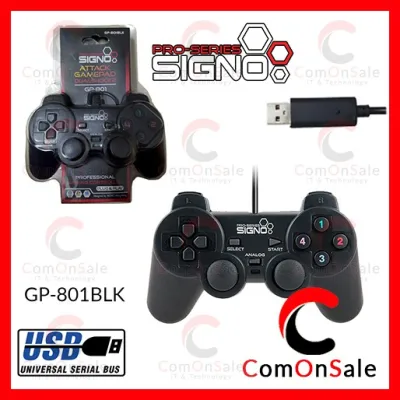 JOYSTICK (อุปกรณ์ช่วยในเกม) SIGNO GP-801 (BLACK)