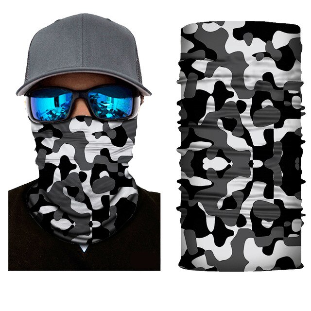 Army Military Hiking Scarves Polyester Windproof Neck Warmer Anti UV Tactical Camouflage Face Shield Bandana scarf Hiking Gear