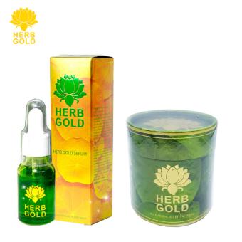 Herb Gold Herb Inside เฮิร์บโกลด์ เฮิร์บ อินไซด์ serum เซรั่มบำรุงผิวหน้า บรรจุ 15 ml.  + ครีมสมุนไพรเฮิร์บอินไซด์ ครีมหน้าใส รักษาฝ้า สบู่ 50g. และ ครีม 10g. ขนาดทดลองx 1ชุด