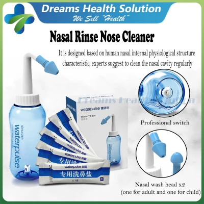Waterpulse Nasal wash bottler Nose Cleaner Nasal Wash Neti Pot Cleaner Irrigation for Allergic Rhinitis Sinus and Daily Nasal Rinsing