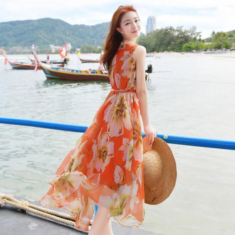 Women's Long Dress Summer Sleeveless Dress