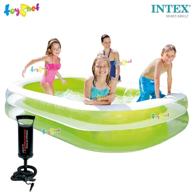 Intex Family Pool 2.62x1.75x0.56 m no.56483 + DQI Air Pump