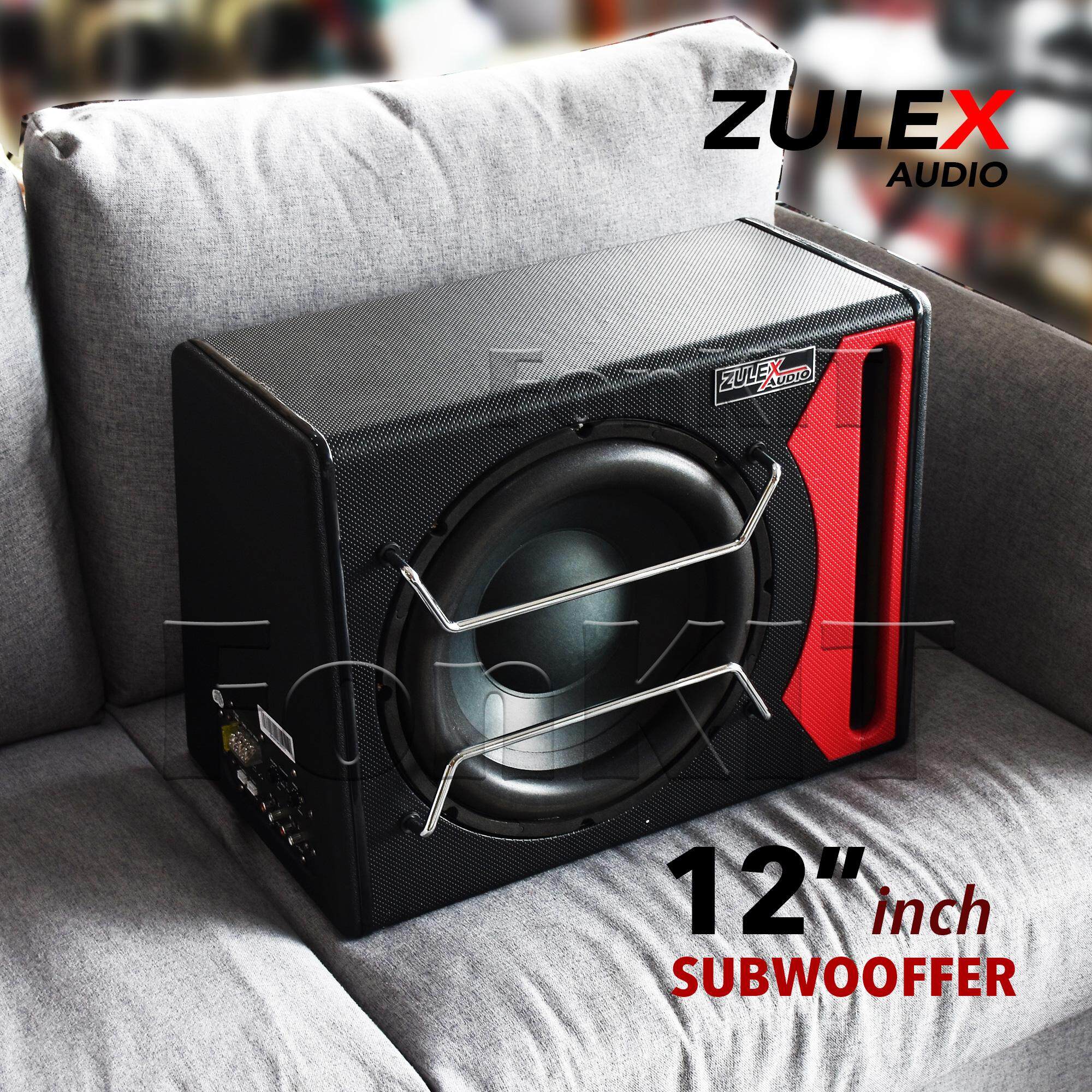 Zulex ตู้ลำโพงซับวูฟเฟอร์ 12 นิ้ว พร้อมแอมป์ ขยายในตัว Zulex ZB-128A กำลังขับ 800 วัตต์ (100w RMS) Zulex รุ่น ZB-128A
