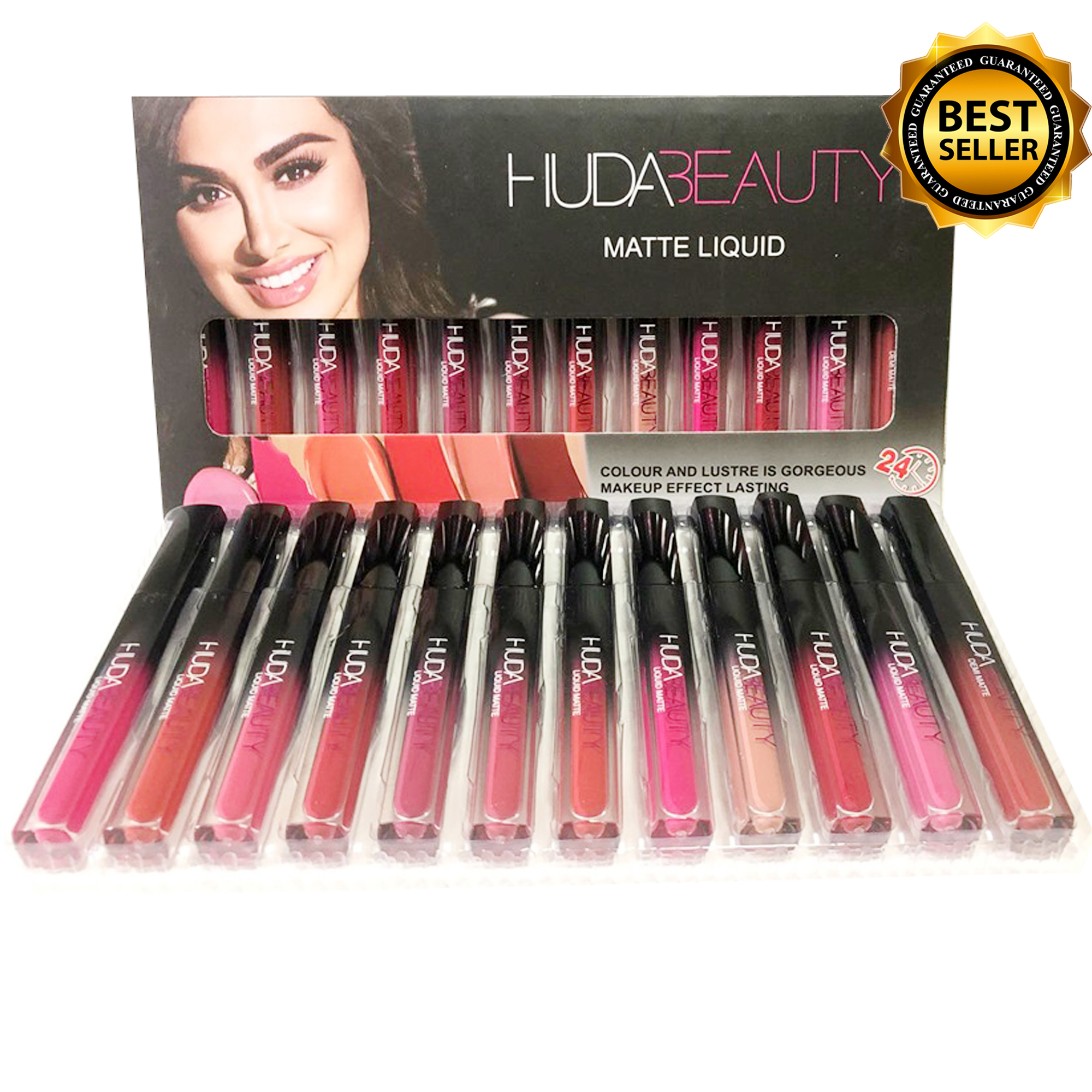 ซื้อที่ไหน ลิปเซต HUDA Beauty Liquid Matte Lip Gloss Mini 12 แท่ง 12 สี