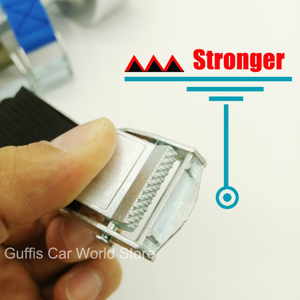 2.5M Car Motorcycle Bike Strong Ratchet Belt Car Tension Rope Cargo