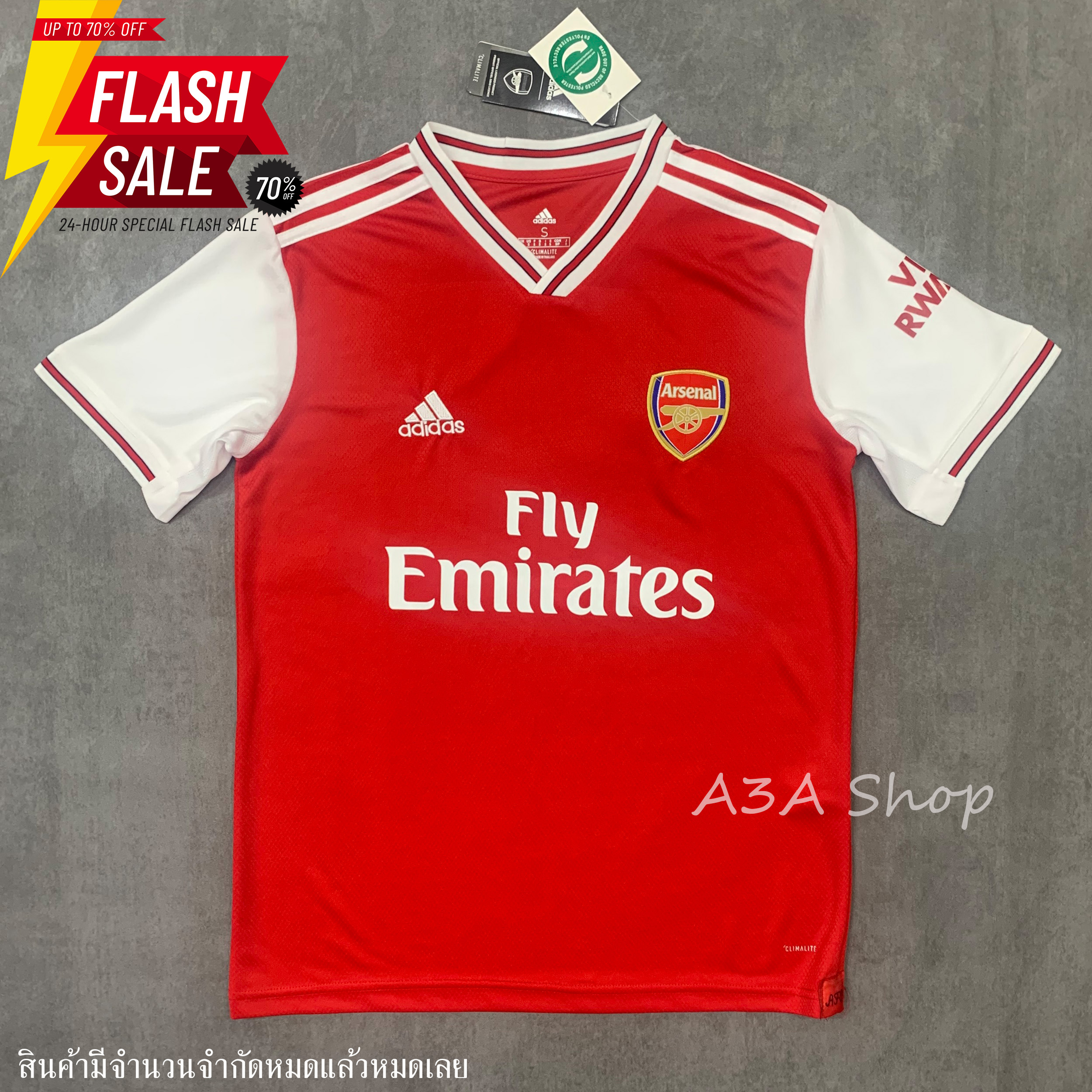 Arsenal FOOTBALL SHIRT SOCCER JERSEY 19/20 เสื้อบอล เสื้อฟุตบอลชาย  เสื้อกีฬาชาย เสื้อทีมอาเซนอล 19/20 เกรด AAA