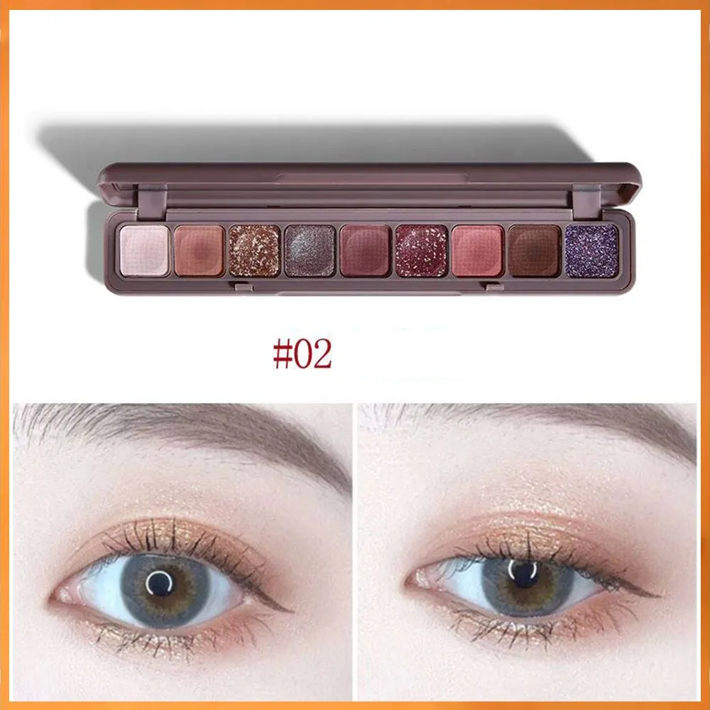 LAMEILA Beautiful Color อายแชโดว์ 9 ช่อง โทนสีสวยงาม อายแชโดว์สีติดทนนาน เครื่องสำอาง เพิ่มประกายให้ดวงตา ตาสวย