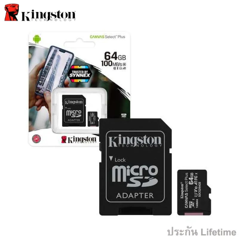 ภาพสินค้าKingston microSD Card 64GB Canvas Select Plus Class 10 UHS-I 100MB/s (SDCS2/64GB) + SD Adapter ประกัน Lifetime Synnex จากร้าน Actioncam Thailand บน Lazada ภาพที่ 7