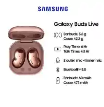 ภาพขนาดย่อของภาพหน้าปกสินค้าซัมซุง หูฟังบลูทูธ Samsung Galaxy Buds Live ลดเสียงรบกวนแบบใช้งานจริงชุดหูฟังบลูทู ธ galaxy Buds+ R180 TWSไร้สายแบบครึ่งหู100%AKG TWS True Wireless Bluetooth Earphones จากร้าน JAY. บน Lazada