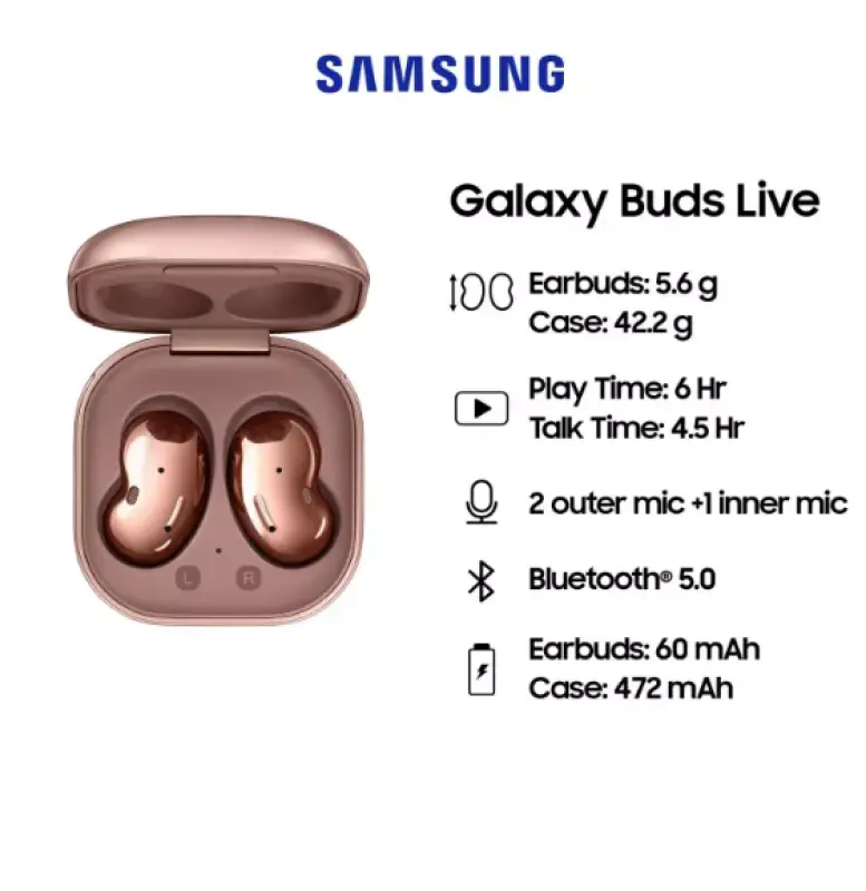 ภาพหน้าปกสินค้าซัมซุง หูฟังบลูทูธ Samsung Galaxy Buds Live ลดเสียงรบกวนแบบใช้งานจริงชุดหูฟังบลูทู ธ galaxy Buds+ R180 TWSไร้สายแบบครึ่งหู100%AKG TWS True Wireless Bluetooth Earphones จากร้าน JAY. บน Lazada
