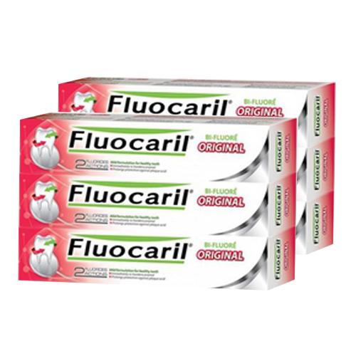 Fluocaril Original ฟลูโอคารีล ยาสีฟัน ออริจินัล160 กรัม ( แพ็ค 6 หลอด )