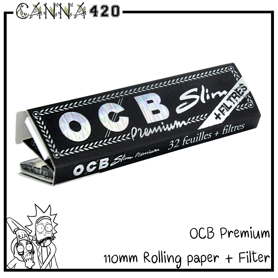 [ส่งจากไทย] กระดาษ OCB Premium Rolling paper พร้อมก้นกระดาษ ฟีลเตอร์ 110mm King Slim แพ็ค 3 / 5 / 10 / 32 Booklets