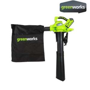 Greenworks เครื่องเป่าลมและดูดใบไม้ แบตเตอรี่ ขนาด 40V (เฉพาะตัวเครื่อง)