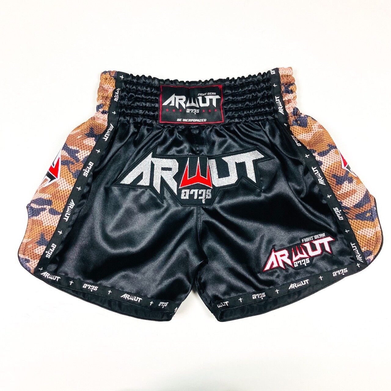 กางเกงมวยไทย มวยสากล ARWUT FIGHT GEAR แฟชั่น ชาย-หญิง Boxing Shorts Muay Thai Shorts Fashion design pants for Men & Woman - Size  S M L XL
