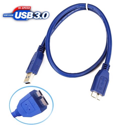 สาย USB 3.0 A To Micro B สำหรับ External Hard Drive HDD High Speed