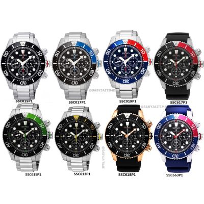 (ใส่โค้ด WCFAIR10)SEIKO Solar Prospex Solar Diver Chronograph SSC017 SSC015 SSC019 SSC613P1 SSc618P1 ประกันศูนย์ไทย 2 ปี