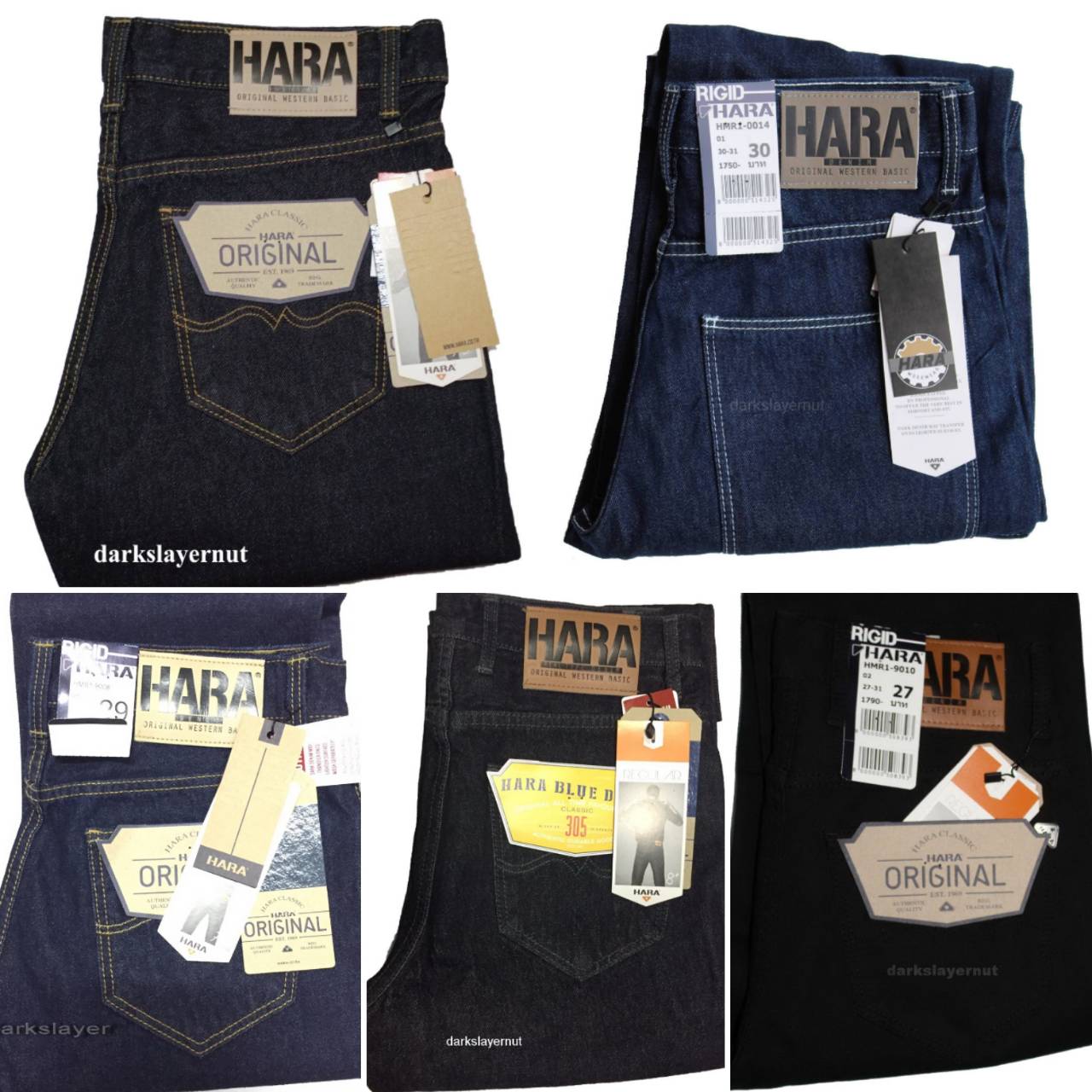 HARA Jeans กางเกงยีนส์ขากระบอก ยี่ห้อ HARA แท้ 100 HARA BY