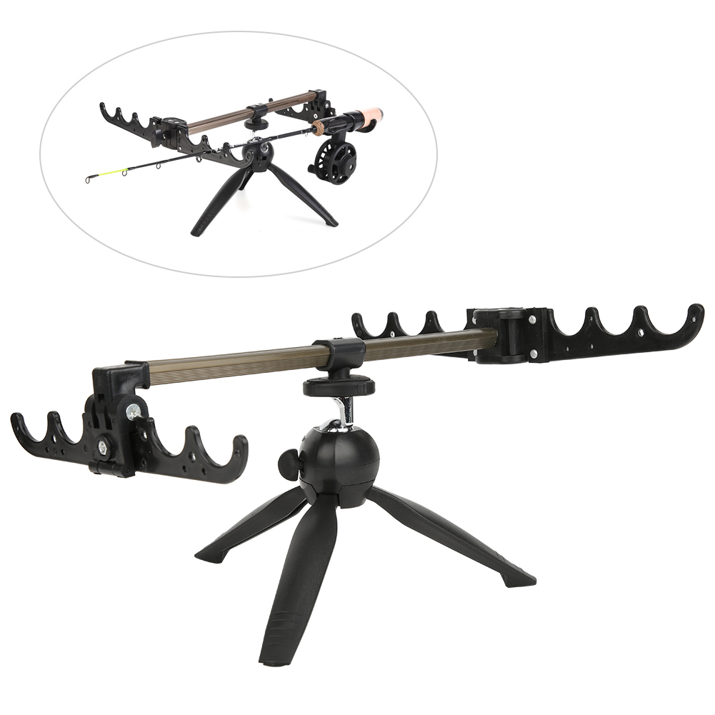 「อุปกรณ์ตกปลา」Outdoor Telescopic Ice Fishing Rod Stand Holder Foldable