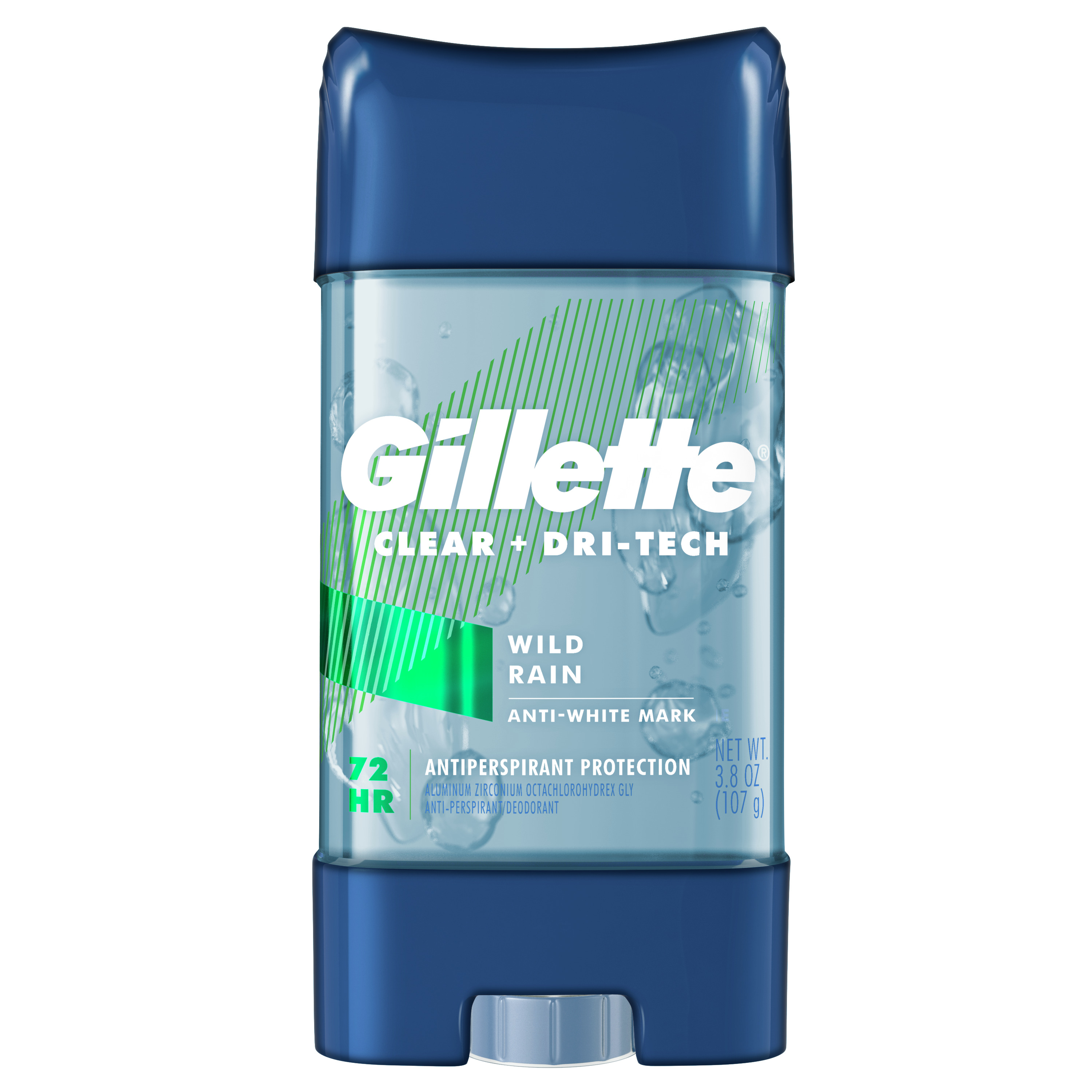 ขนาดใหญ่สุด 107 g คุ้มสุด แพคเกจใหม่ล่าสุด Gillette Clear Gel ANTIPERSPIRANT/DEODORANT กลิ่น Wild Rain 3.8 oz ยิลเล็ต ระงับกลิ่นกาย กลิ่นเหงื่อได้อย่างมีประสิทธิภา