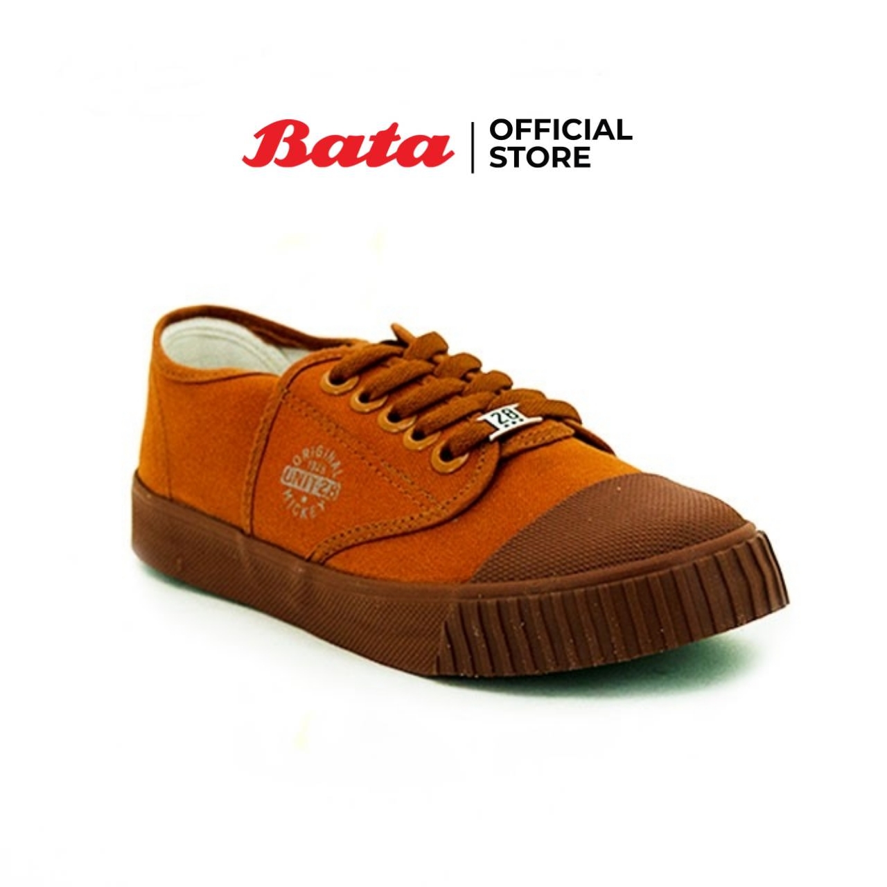 Bata SPORTS CLASSIC MICKEY รองเท้านักเรียนผ้าใบ แบบเชือก สีน้ำตาล รหัส 4294612 School Disney