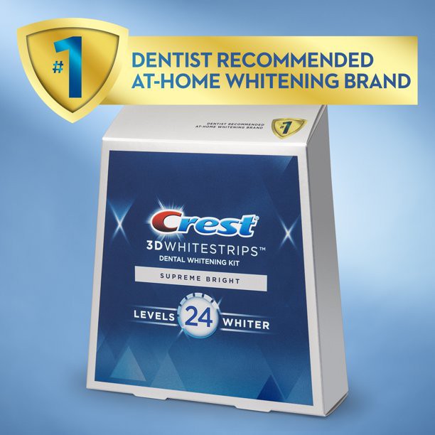 Crest® Whitestrips Supreme Bright Teeth Whitening Kit, Levels 24 Whiter
