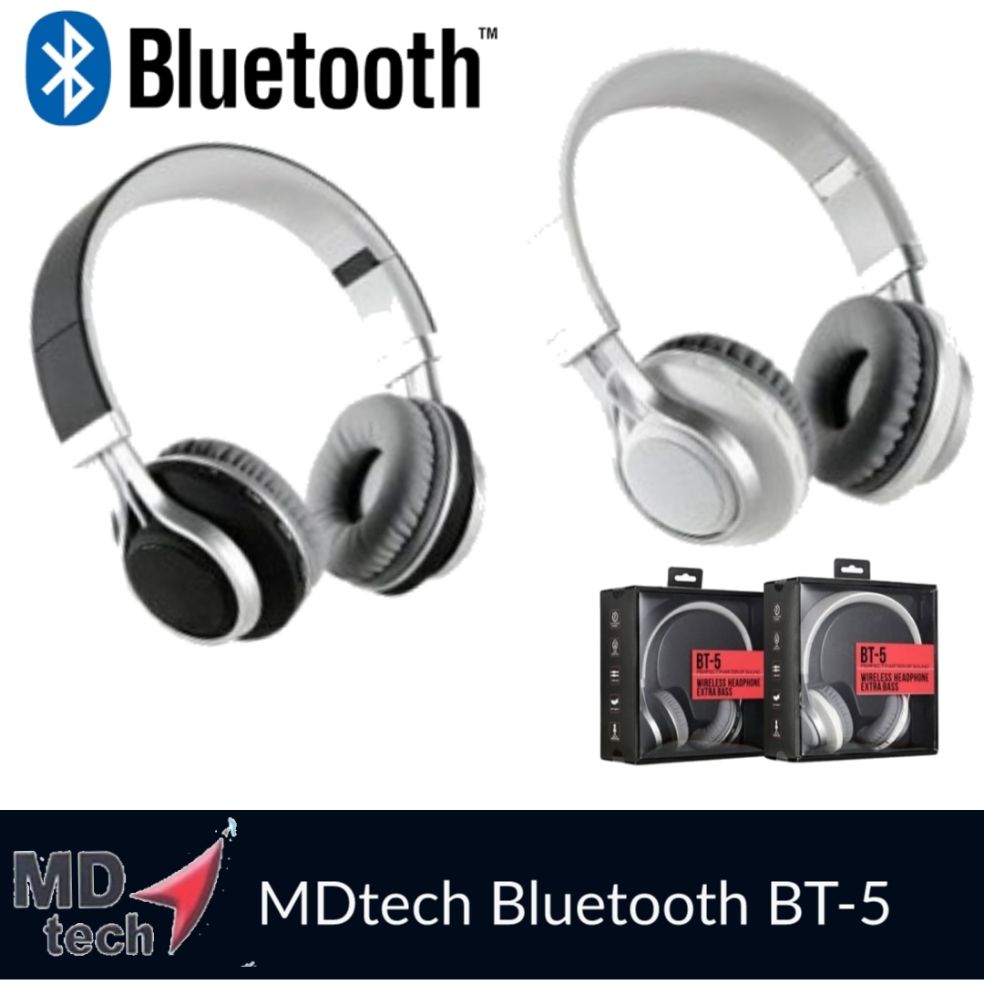 Headphone BLUETOOTH MD-TECH (BT5)Bluetooth Version 4.1 ระยะการทำงาน 10 เมตร