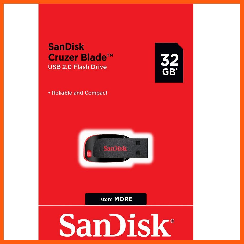 ✨✨#BEST SELLER🎉🎉 SanDisk CRUZER BLADE USB แฟลชไดร์ฟ 32GB, USB2.0 (SDCZ50-032G-B35) อุปกรณ์จัดเก็บข้อมูล (STORAGE & MEMORY CARD ) STORAGE MEMORY CARD อุปกรณ์จัดเก็บข้อมูล Memory Card เม็มโมรี่การ์ด Compact Flash
