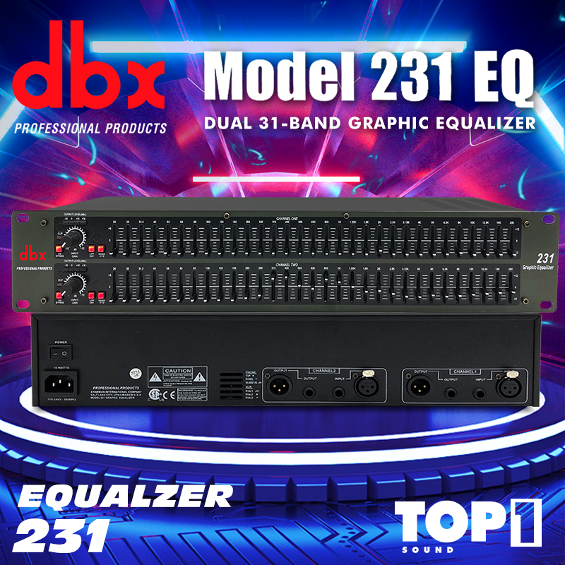 DBX EQ231 Professional Equalizer Dual Band Bass Equalizer 31 Channel AI-PAISARN Stage, Conference, Performance, ของแท้, จัดส่งในวันเดียวกัน, ขอบริการลูกค้าขายส่ง