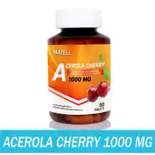 ภาพขนาดย่อของภาพหน้าปกสินค้าMATELL Acerola Cherry Vitamin C 1000 mg 50 Tablets อะเซโรล่า เชอร์รี่ วิตามินซี 1000 มก 50 เม็ด จากร้าน MATELL บน Lazada ภาพที่ 1