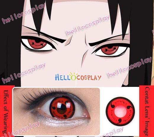 คอนแทคเลนส์ นารูโตะ เนตรวงแหวนชารินกัน รุ่น Naruto 3 ซาสึเกะ (สีแดง) ค่าสายตา 0.00 พร้อมตลับใส่