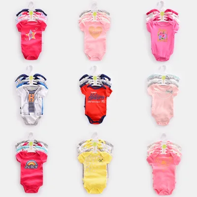Bifoun Newborn Jumpsuit Short-sleeved 3-6 Months Baby Romper 6-9 Infant Romper 9-12 Months Baby Pajamas 0-2yrs Children Clothes 0-3 Months Newborn Products