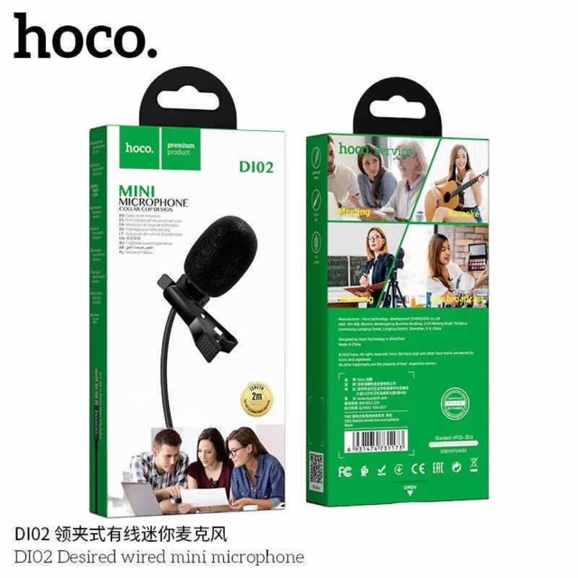 โปรโมชั่น DI02 wire mini microphone ไมค์จิ๋ว ไมค์ไลฟ์สด ราคาถูก ไมโครโฟน ไมโครโฟนไร้สาย ไมโครโฟนบลูทูธ ไมโครโฟนลำโพง