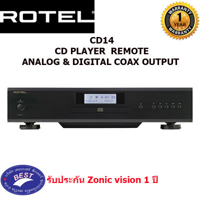 ดูภาพ ROTEL CD14 CD PLAYER W/ REMOTE, ANALOG & DIGITAL COAX OUTPUT เพิ่มเติม ROTEL CD14 CD PLAYER W/ REMOTE, ANALOG & DIGITAL COAX OUTPUT