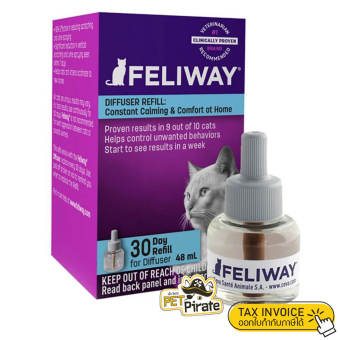 Feliway ฟีโรโมนชนิดเติม รีฟิล สยบอารมณ์ ชนิดเติม 48ml (ชนิดเติม Feliway diffuser เฟลิเวย์แบบเสียบปลั๊ก)