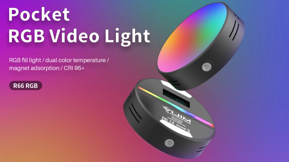 Ulanzi รุ่น R66 Vlog Light ไฟวงกลมติดหัวกล้อง ปรับแสงไฟ 2500-9000K มี Softbox/ปรับแสงได้ ชาร์จไฟได้