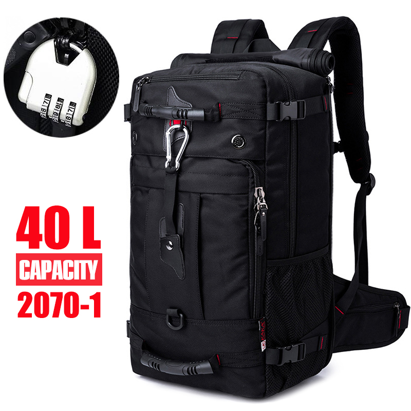 KAKA กระเป๋าเป้สัมภาระ กระเป๋าเป้เดินทาง กระเป๋าใส่เสื้อผ้า 3 สไตล์ สะพายหลัง สะพายไหล่ กระเป๋าถือ Large Capacity Travel Backpack Luggage Bag รุ่น 2070-1 (40L.)