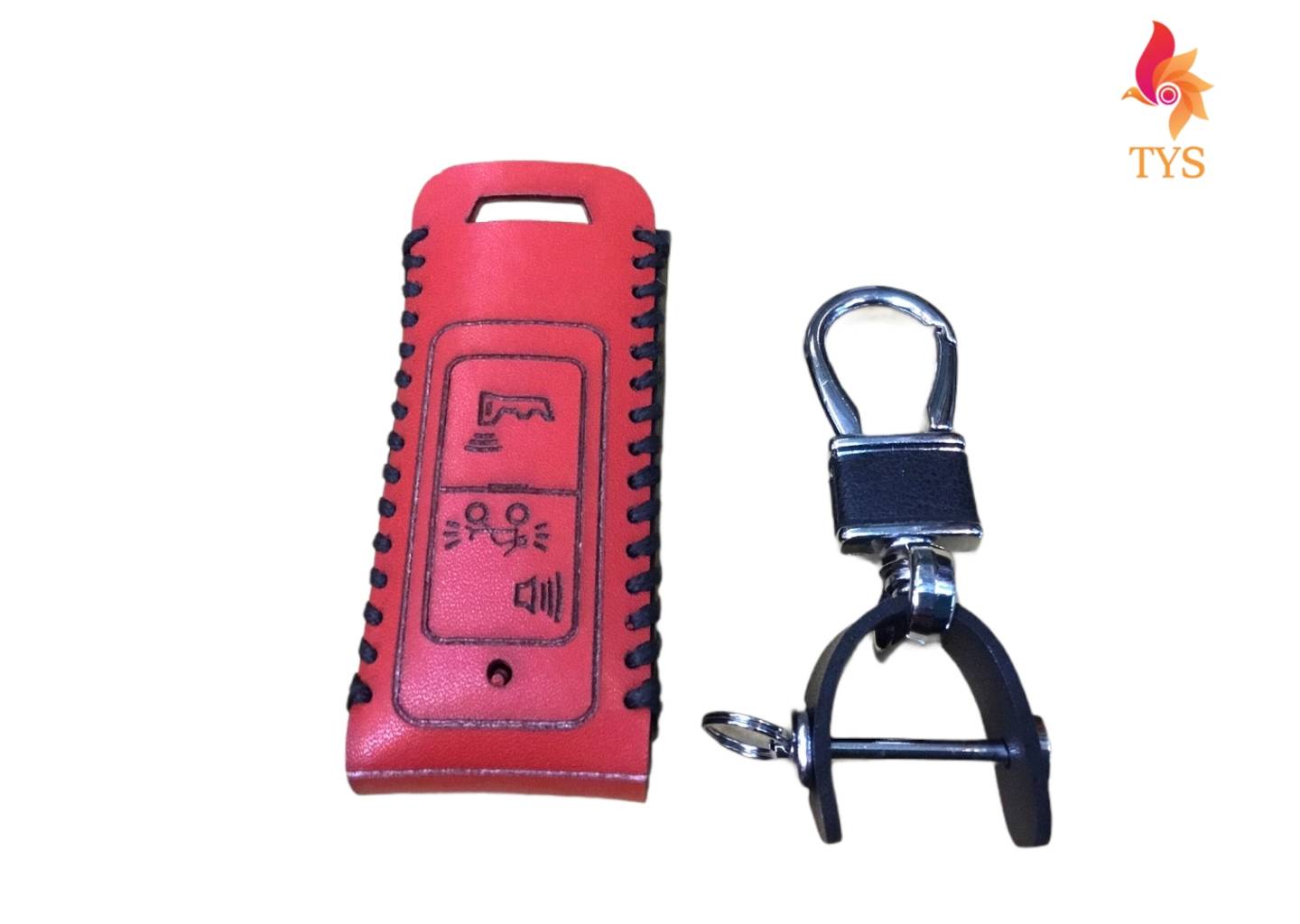 PCX ซองกุญแจ ซองรีโมท Pcx160 pcx2021 ซองหนังแท้แฮนเมด ของไทย100% สีแดง