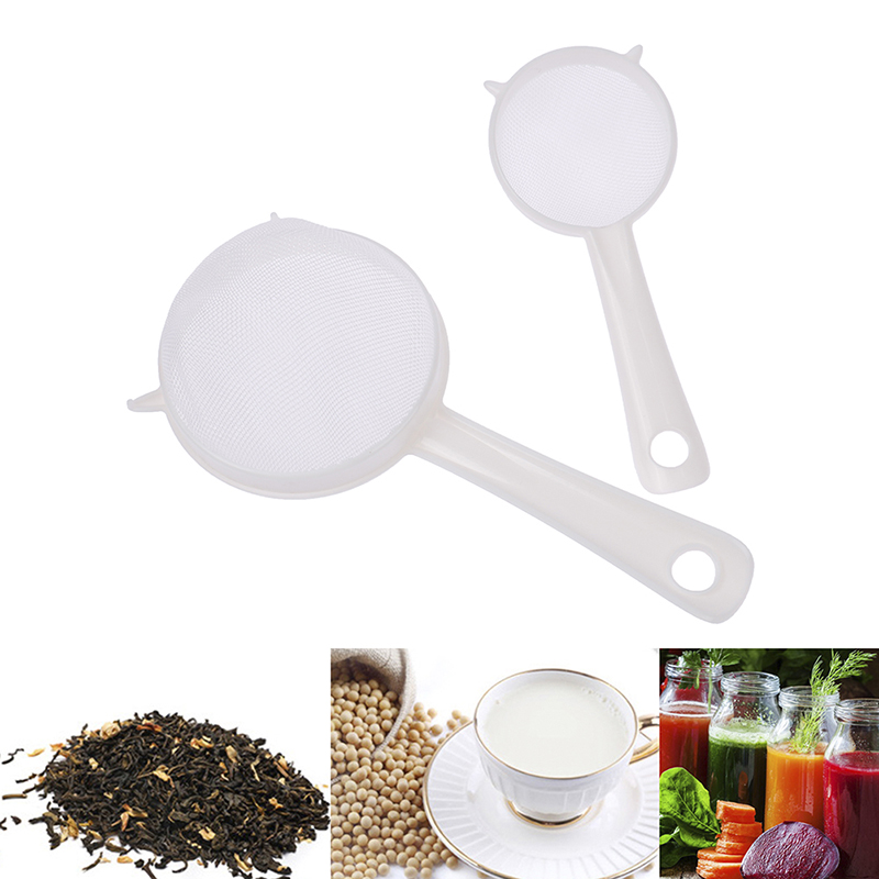 [Sirola] Kitchen Handheld Plastic Screen Mesh Tea Leaf Strainer Flour Sieve Colander