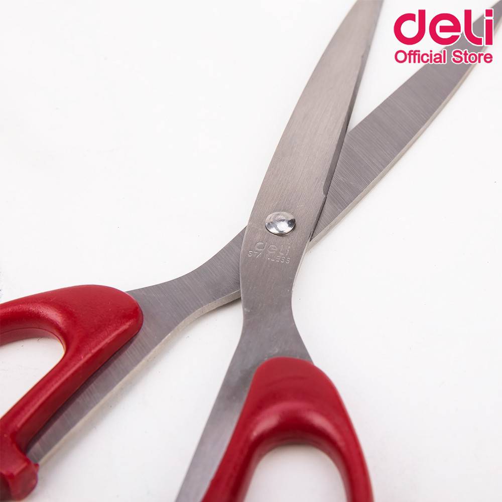 Deli 6010 Scissors Stainless กรรไกรสแตนเลส ขนาด 8 1/4 นิ้ว คละสี 1 ชิ้น ...