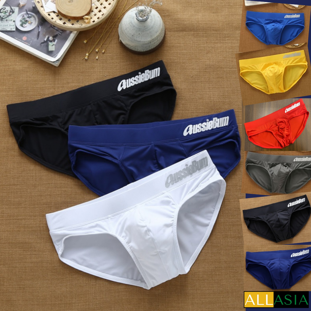 aussieBum men's Briefs กางเกงในชาย ผ้านิ่มลื่น รุ่นโลโก้ขอบด้านข้าง