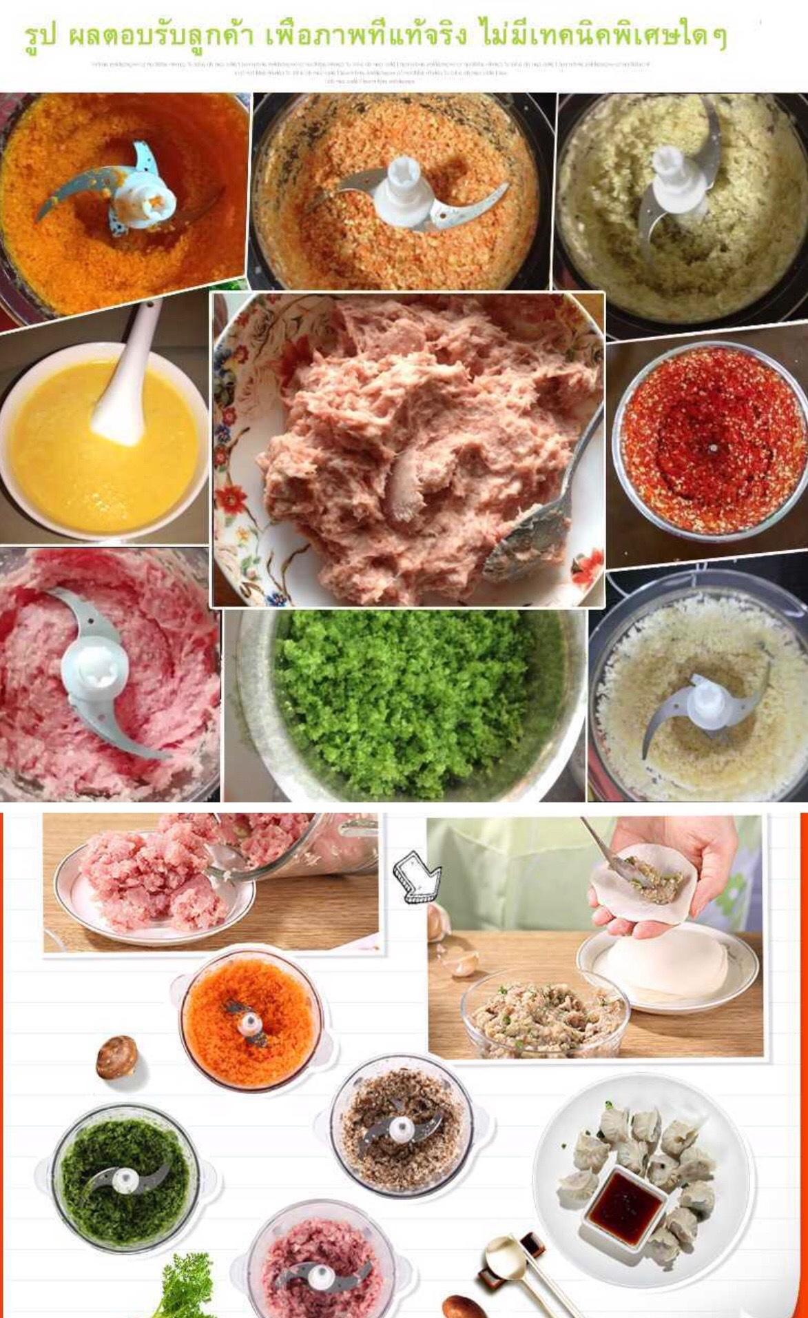 เครื่องบดเนื้อ เครื่องบดอาหาร เครื่องบดไฟฟ้า เครื่องปั่นบด เครื่องบดสับ  หัวต่อเป็นสแตนเลส(Stainless Steel Meat Grinder) เครื่องบดเนื้อ เครื่องบดสับ เครื่องบดหมู เครื่องบดพริก เครื่องปั่น เครื่องบด tefal เครื่องบดสับ เครื่องปั่นหมู 2 L