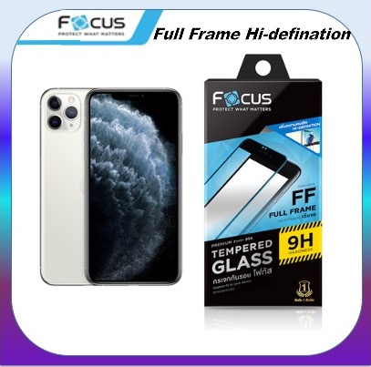 ฟิล์มกระจก โฟกัส Focus iPhone 11 / 11 Pro / 11 Pro Max เต็มจอ แบบใส ขอบสีดำ Full Frame Tempered glass
