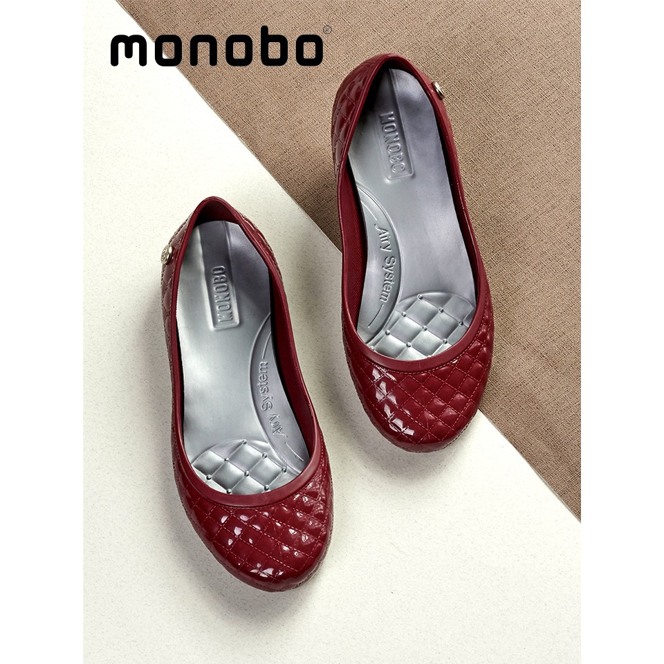 MONOBO รองเท้าสวมส้นแบน สำหรับผู้หญิง รองเท้าคัชชู Jelly Flats