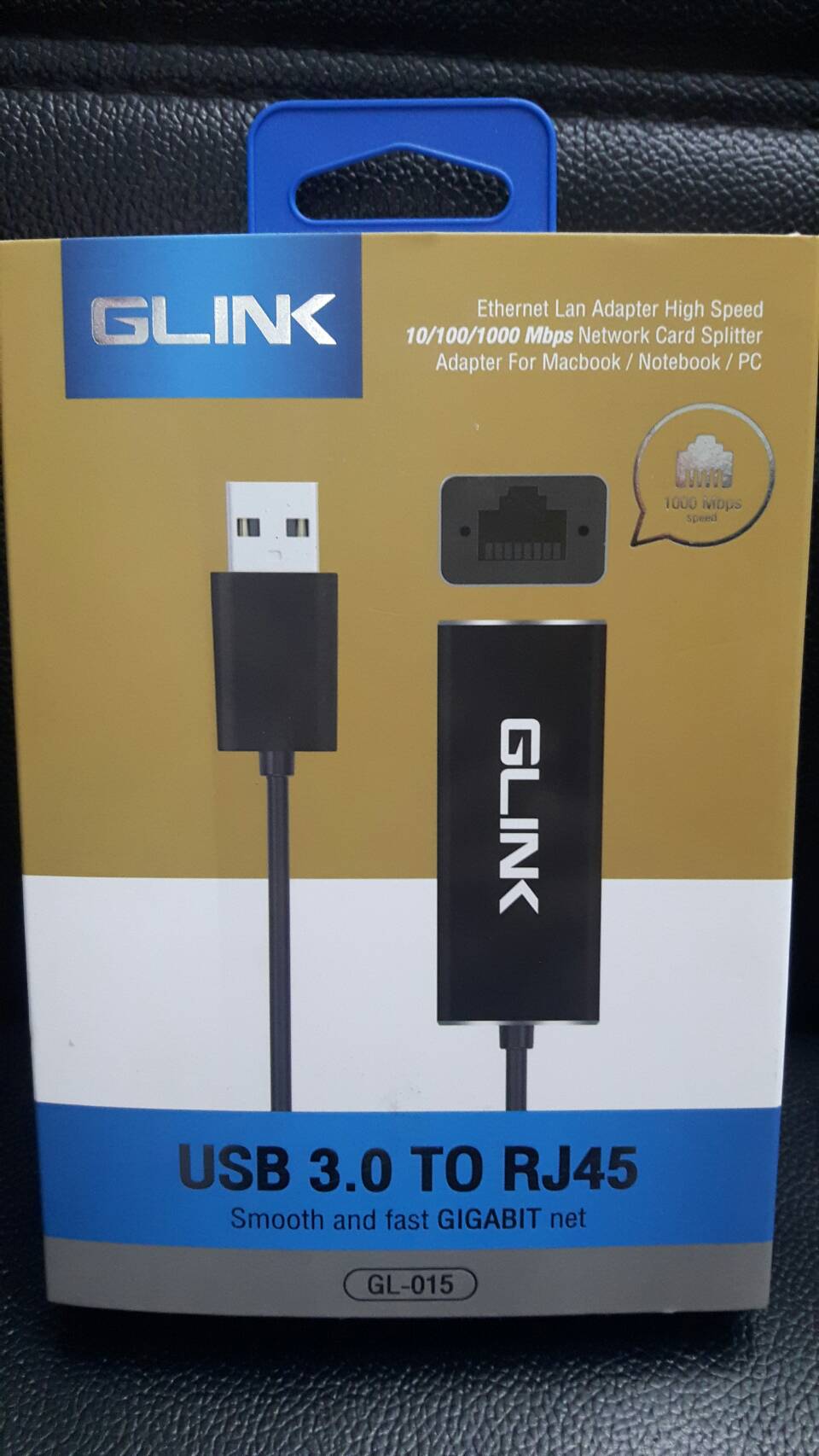 Glink Gl-015 ตัวแปลงสัญญาณ Usb 3.0 To Rj45 10/100/1000 Mbps รองรับ Windws Xp/vista/7/8/8.1/10, Mac Os X 10.5/10.6/10.7/10.8/10.9/10.10/, Linux Based System. 