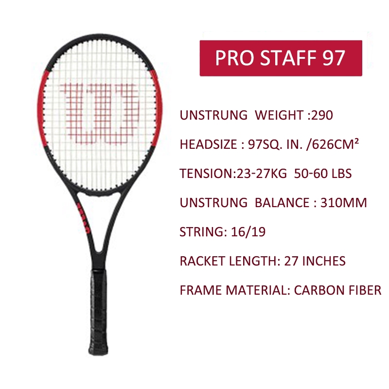 Wilson Tennis Racket Pro Staff RF97 Series Black Red Professional