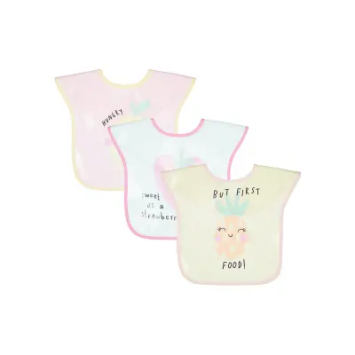 mothercare fruits oil-cloth toddler bibs - 3 pack UA021