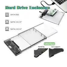 ภาพขนาดย่อของภาพหน้าปกสินค้ากล่องใส่HDDแบบใส กล่องใส่ฮาร์ดดิสก์ มีไฟ LEDแสดงสถานะการทำงานHard disk SSD 2.5นิ้ว USB3.0แรง Hard Drive Enclosure(ไม่รวม HDD)D75 จากร้าน Daily_Mall.TH บน Lazada